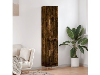 vidaXL Skříň highboard kouřový dub 34,5 x 34 x 180 cm kompozitní dřevo