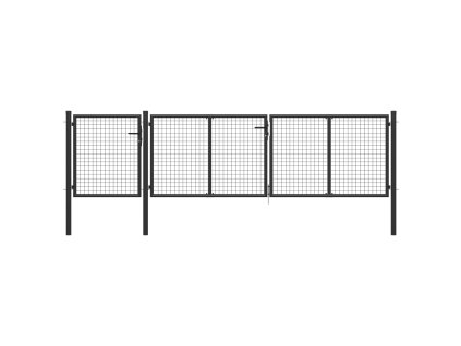 vidaXL Zahradní brána ocel 400 x 100 cm antracitová
