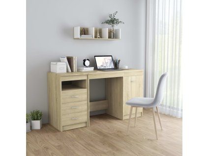 vidaXL Psací stůl dub sonoma 140 x 50 x 76 cm kompozitní dřevo