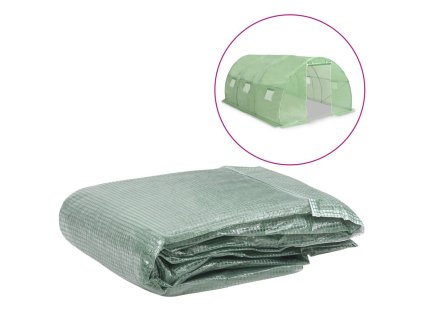 vidaXL Náhradní plachta na skleník (13,5 m²) 300 x 450 x 200 cm zelená