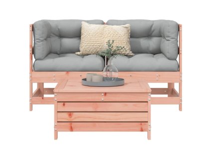 vidaXL 3dílná zahradní sedací souprava masivní dřevo douglasky