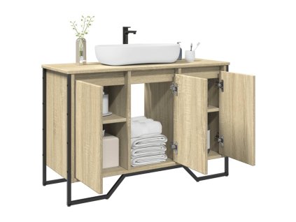 vidaXL Koupelnová skříňka pod umyvadlo dub sonoma 91x35x60 cm kompozit
