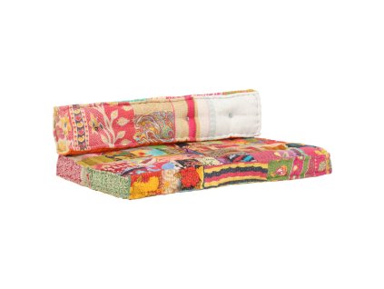 vidaXL Poduška na pohovku z palet vícebarevná textil patchwork