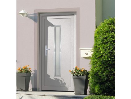 vidaXL Vchodové dveře bílé 108 x 208 cm PVC