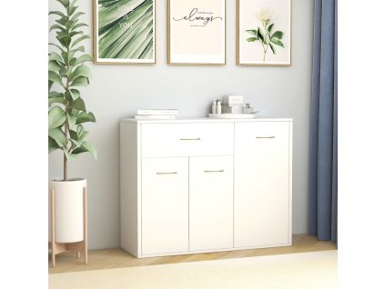 vidaXL Příborník bílý 88 x 30 x 70 cm kompozitní dřevo