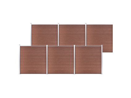 vidaXL Zahradní plot WPC 1 045 x 186 cm hnědý