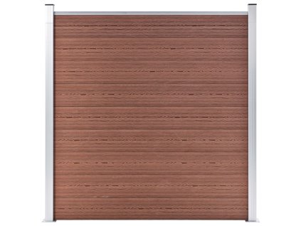 vidaXL Zahradní plot dřevoplast 180 x 186 cm hnědý