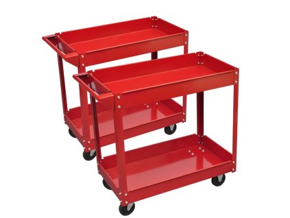 vidaXL 2x dílenský vozík na nářadí 100 kg 2 police