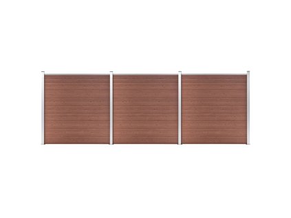vidaXL Zahradní plot WPC 526 x 186 cm hnědý