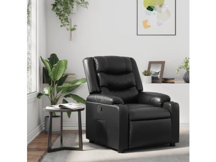 vidaXL Polohovací křeslo černé umělá kůže