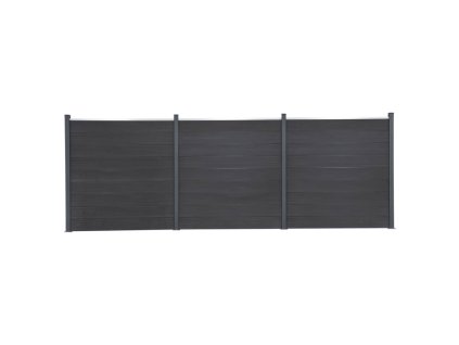 vidaXL Sada plotových dílců šedá 526 x 186 cm WPC