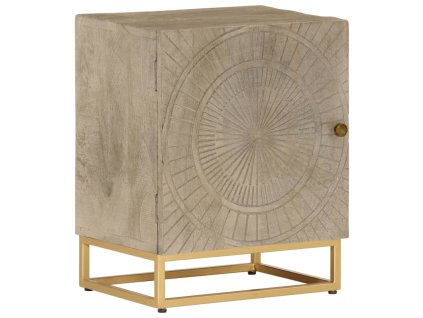 vidaXL Noční stolek 40x30x50 cm masivní mangovníkové dřevo a železo