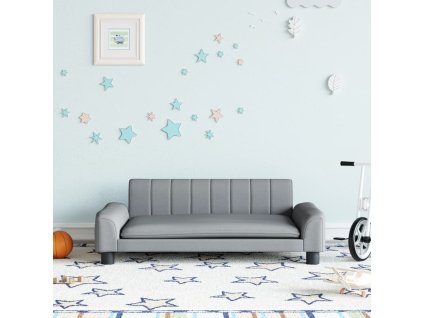 vidaXL Dětská pohovka světle šedá 90 x 53 x 30 cm textil