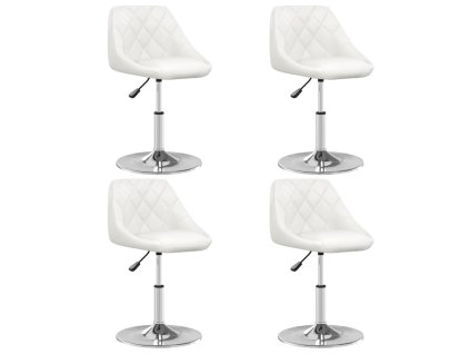 vidaXL Jídelní židle 4 ks bílé umělá kůže