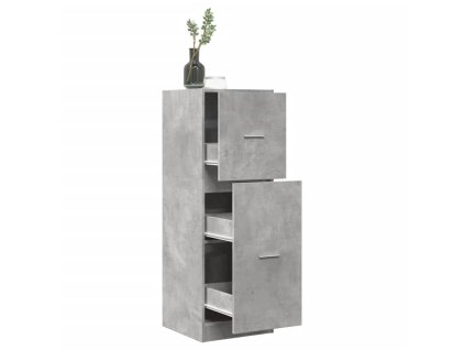 vidaXL Skříňka na léky betonově šedá 40x41x118 cm kompozitní dřevo