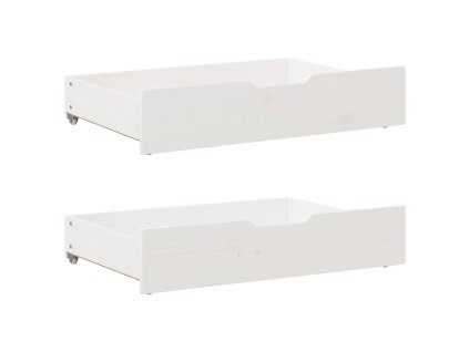 vidaXL Zásuvky pod postel 2 ks bílé 85 x 55 x 17 cm masivní borovice