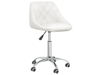 vidaXL Otočná jídelní židle bílá umělá kůže