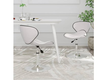 vidaXL Jídelní židle 2 ks bílé umělá kůže