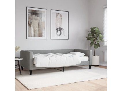 vidaXL Válenda s matrací světle šedá 90 x 200 cm textil