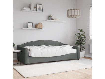 vidaXL Válenda s matrací tmavě šedá 90 x 200 cm textil