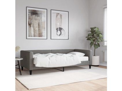 vidaXL Válenda s matrací tmavě šedá 90 x 200 cm textil