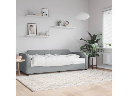 vidaXL Válenda s matrací světle šedá 90 x 200 cm textil
