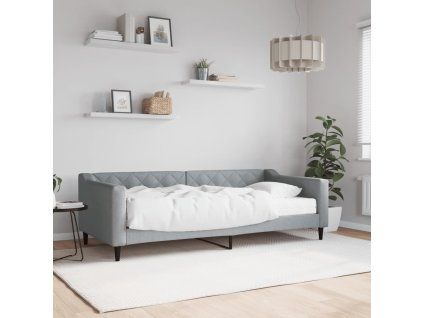 vidaXL Válenda s matrací světle šedá 90 x 200 cm textil