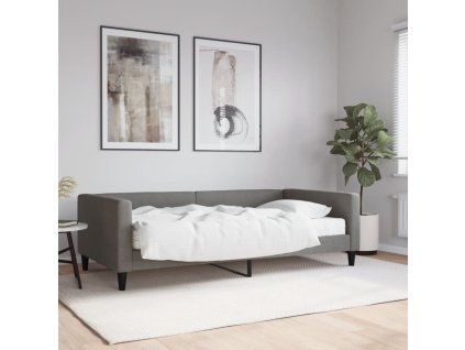 vidaXL Válenda s matrací tmavě šedá 100 x 200 cm textil