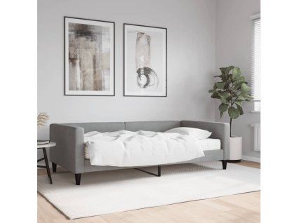 vidaXL Válenda s matrací světle šedá 100 x 200 cm textil