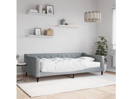 vidaXL Válenda s matrací světle šedá 100 x 200 cm textil