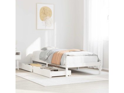 vidaXL Postel bez matrace bílá 75 x 190 cm masivní borovice