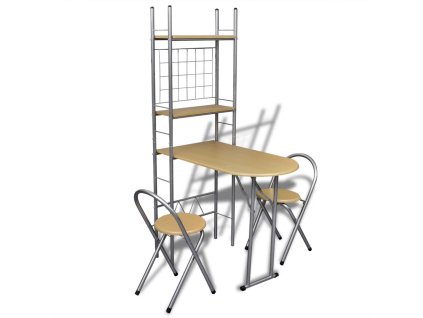 Skládací snídaňový set: barový stolek a 2 židle