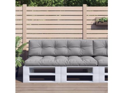 vidaXL Podušky na palety 2 ks šedé textil