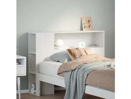 vidaXL Čelo postele s úložným prostorem bílé 90 cm masivní borovice
