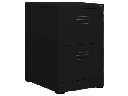 vidaXL Kancelářská skříň černá 46 x 62 x 72,5 cm ocel