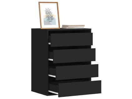 vidaXL Rohová zásuvková komoda černá 60 x 41 x 76 cm kompozit