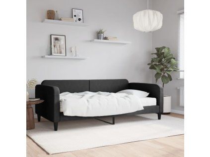 vidaXL Válenda s matrací černá 100 x 200 cm textil