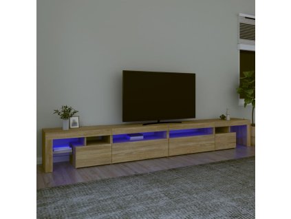 vidaXL TV skříňka s LED osvětlením sonoma dub 290 x 36,5 x 40 cm