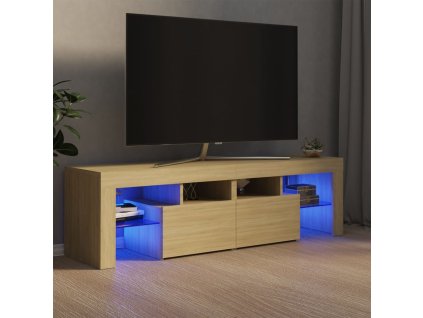 vidaXL TV skříňka s LED osvětlením dub sonoma 140 x 36,5 x 40 cm