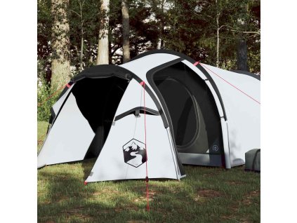 vidaXL Kempingový stan tunel pro 3 osoby bílý zatemňovací nepromokavý