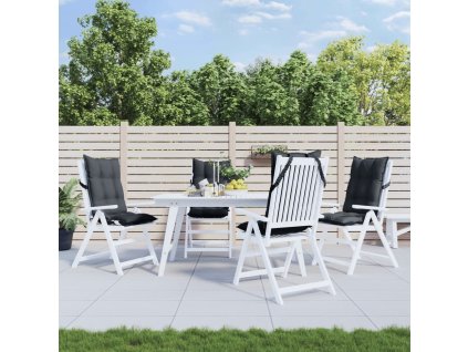 vidaXL Podušky na židli vysoké opěradlo 4 ks antracitové látka oxford