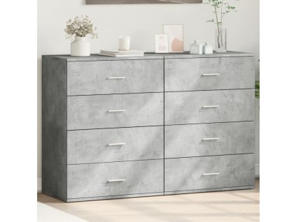 vidaXL Příborníky 2 ks betonově šedé 60 x 39 x 80 cm kompozitní dřevo
