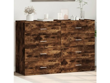 vidaXL Příborníky 2 ks kouřový dub 60 x 39 x 80 cm kompozitní dřevo
