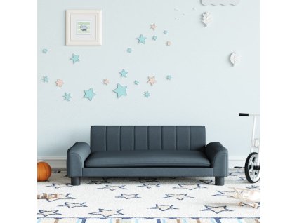 vidaXL Dětská pohovka tmavě šedá 90 x 53 x 30 cm textil