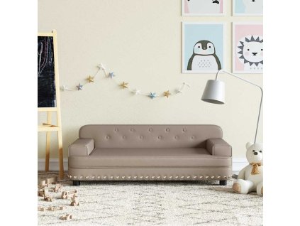 vidaXL Dětská pohovka cappuccino 90 x 53 x 30 cm umělá kůže