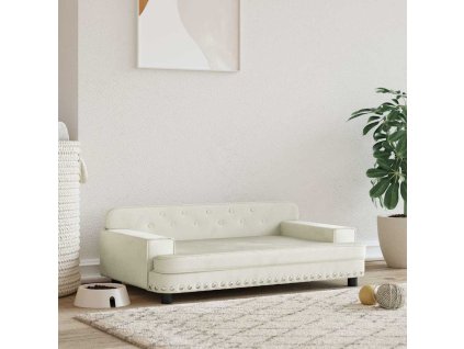 vidaXL Pelíšek pro psy krémový 90 x 53 x 30 cm samet