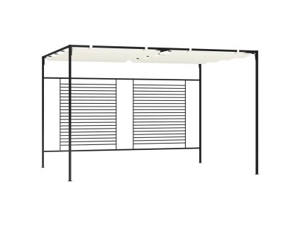 vidaXL Altán se zatahovací střechou 3 x 4 x 2,3 m krémový 180 g/m²