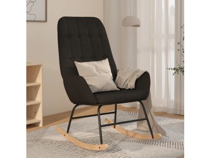 vidaXL Houpací křeslo černé textil