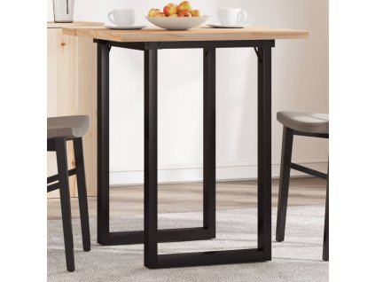 vidaXL Jídelní stůl s O rámem 60 x 60 x 75,5 cm borové dřevo a ocel