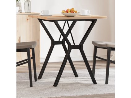 vidaXL Jídelní stůl s Y rámem 70 x 70 x 75,5 cm borové dřevo a ocel